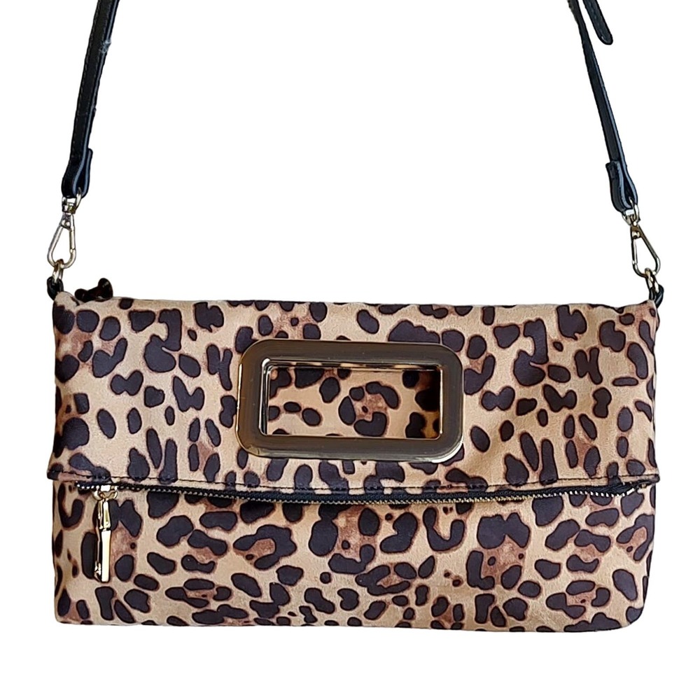 INC- International Concepts Leopard Print Open Handle Crossbody